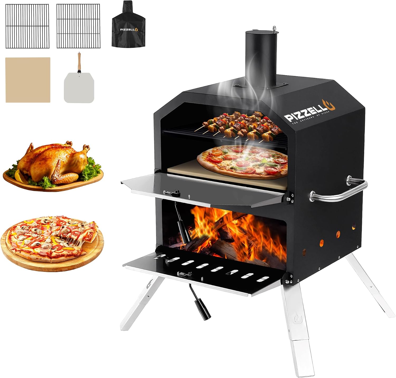 PIZZELLO 16 inch outdoor wood fired pizza oven
